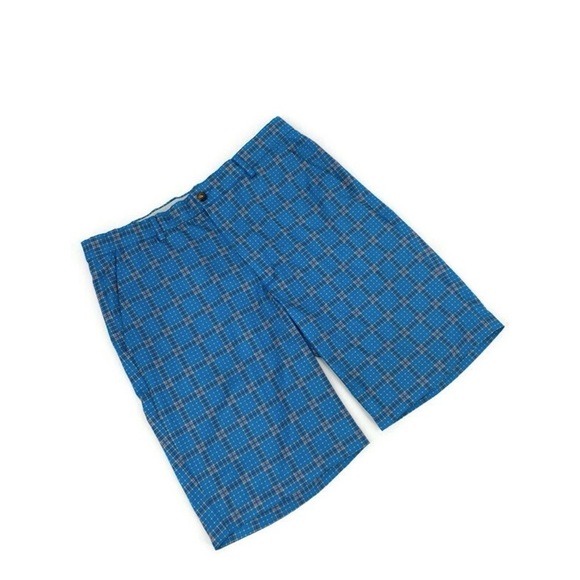 Greg Norman Mens Golf Shorts Sz 34 Blue Peach Flat Front - Picture 7 of 7